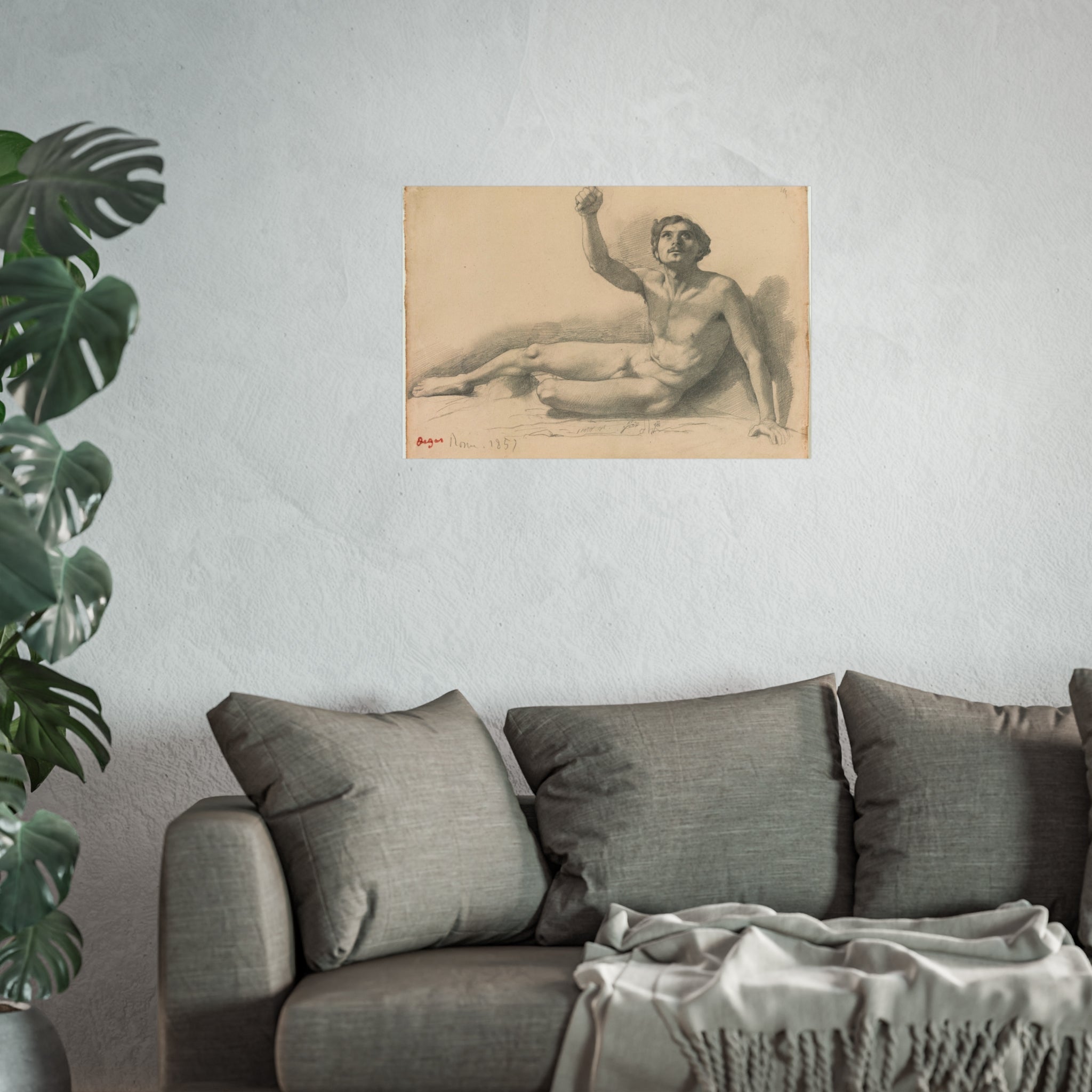 Hilaire Germain Edgar Degas - Study of a Male Nude | Fine Art Poster