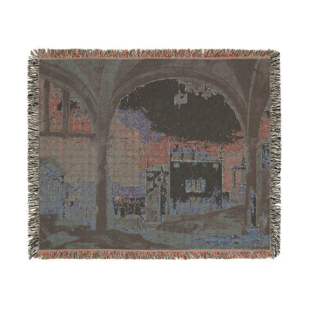 Follower of Canaletto - Portico with a Lantern | Woven Tapestry Blanket