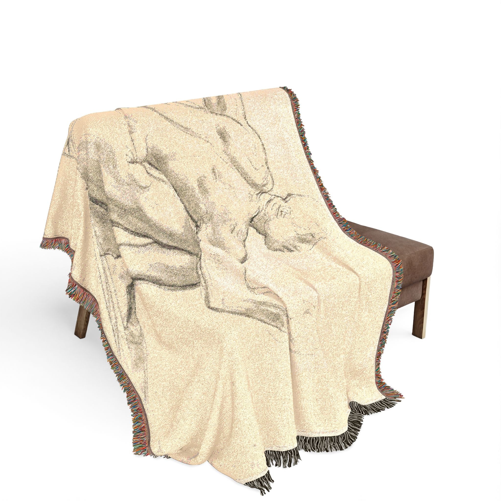 Seated Male Nude John Singer Sargent Tapestry Blanket