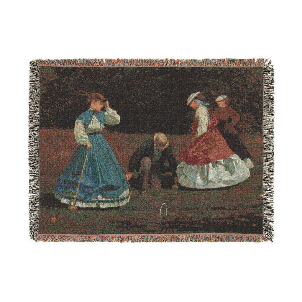 Winslow Homer - Croquet Scene | Woven Tapestry Blanket