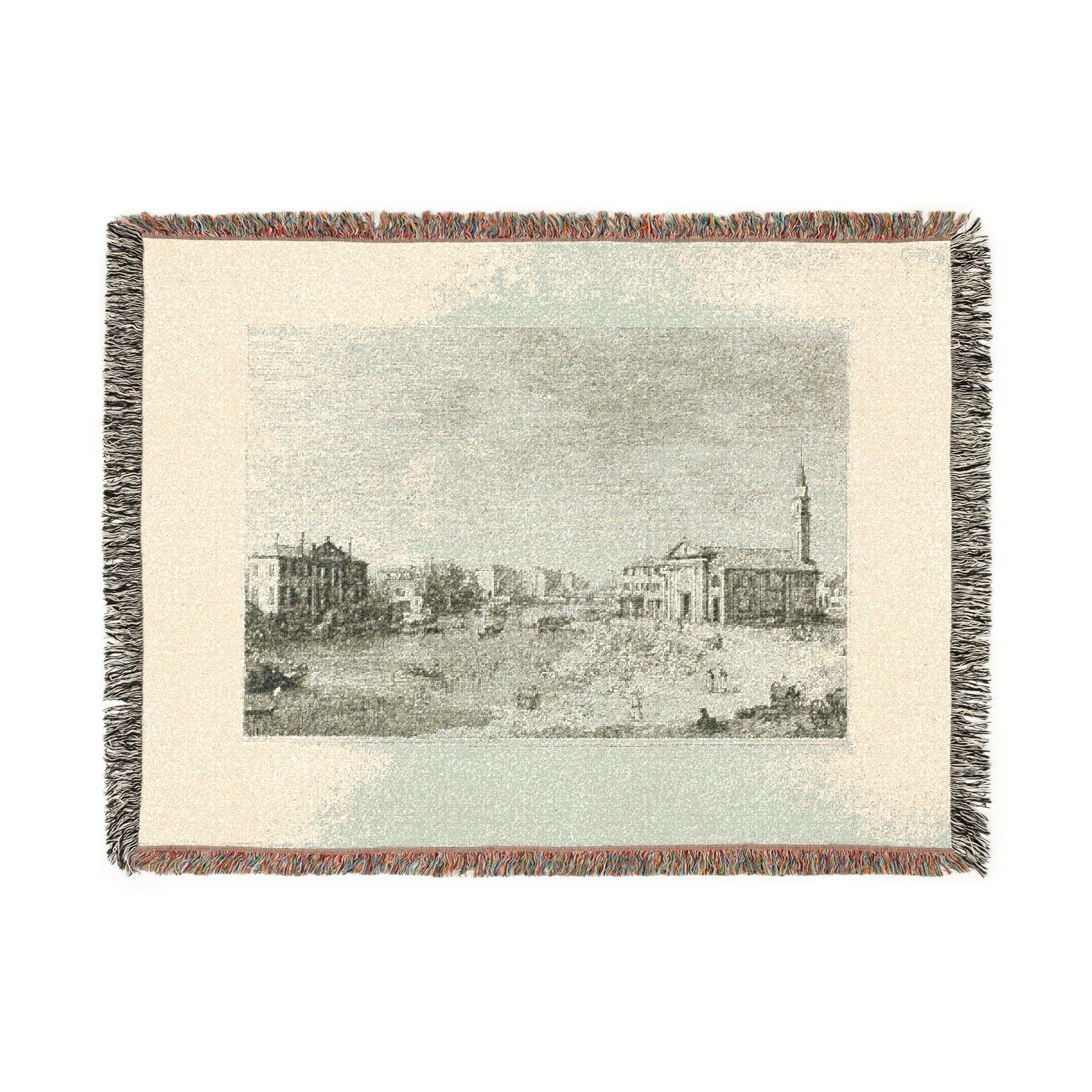 Canaletto - Al Dolo, from Vedute | Woven Tapestry Blanket