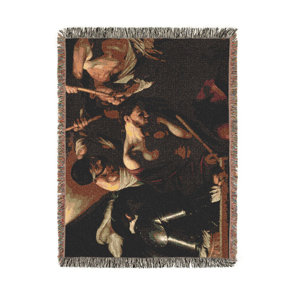 Michelangelo Merisi, called Caravaggio - The Crowning with Thorns - Google Art Project | Woven Tapestry Blanket