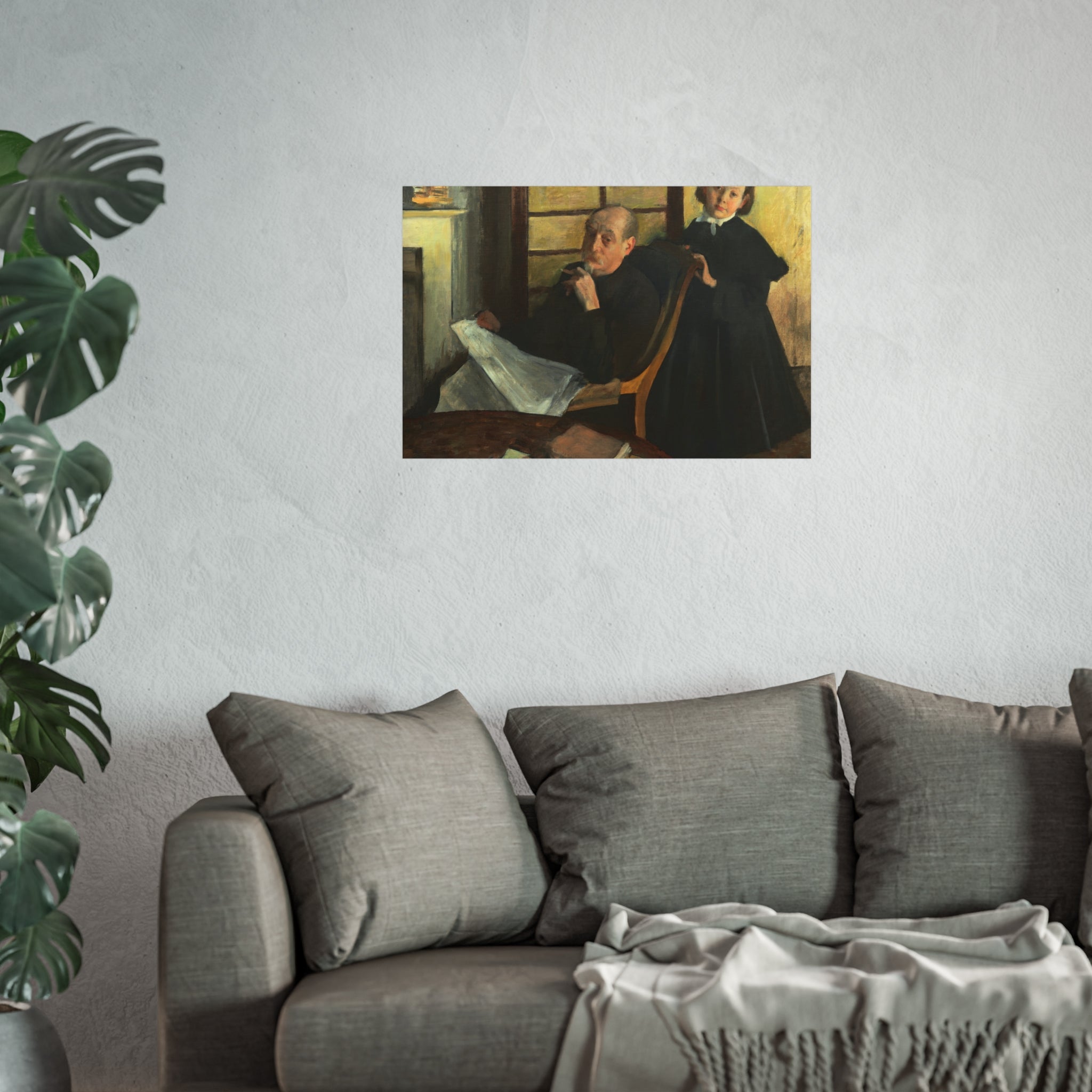 Hilaire Germain Edgar Degas - Henri Degas and His Niece Lucie Degas (The Artist's Uncle and Cousin) | Fine Art Poster
