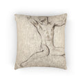 John Singer Sargent - Seated Male Nude, Arms Uplifted | Woven Pillow