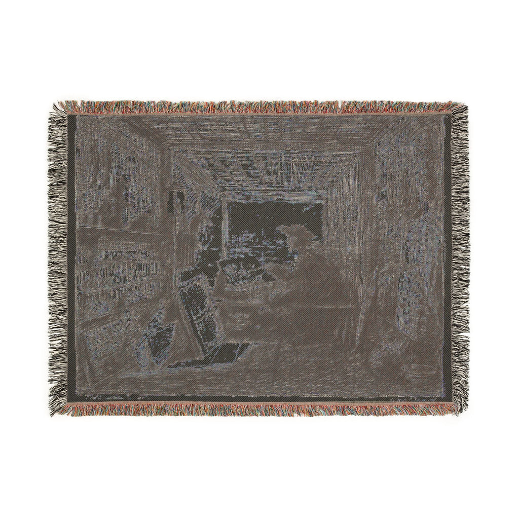 Charles François Daubigny - The Boat Studio, from The Boat Trip | Woven Tapestry Blanket