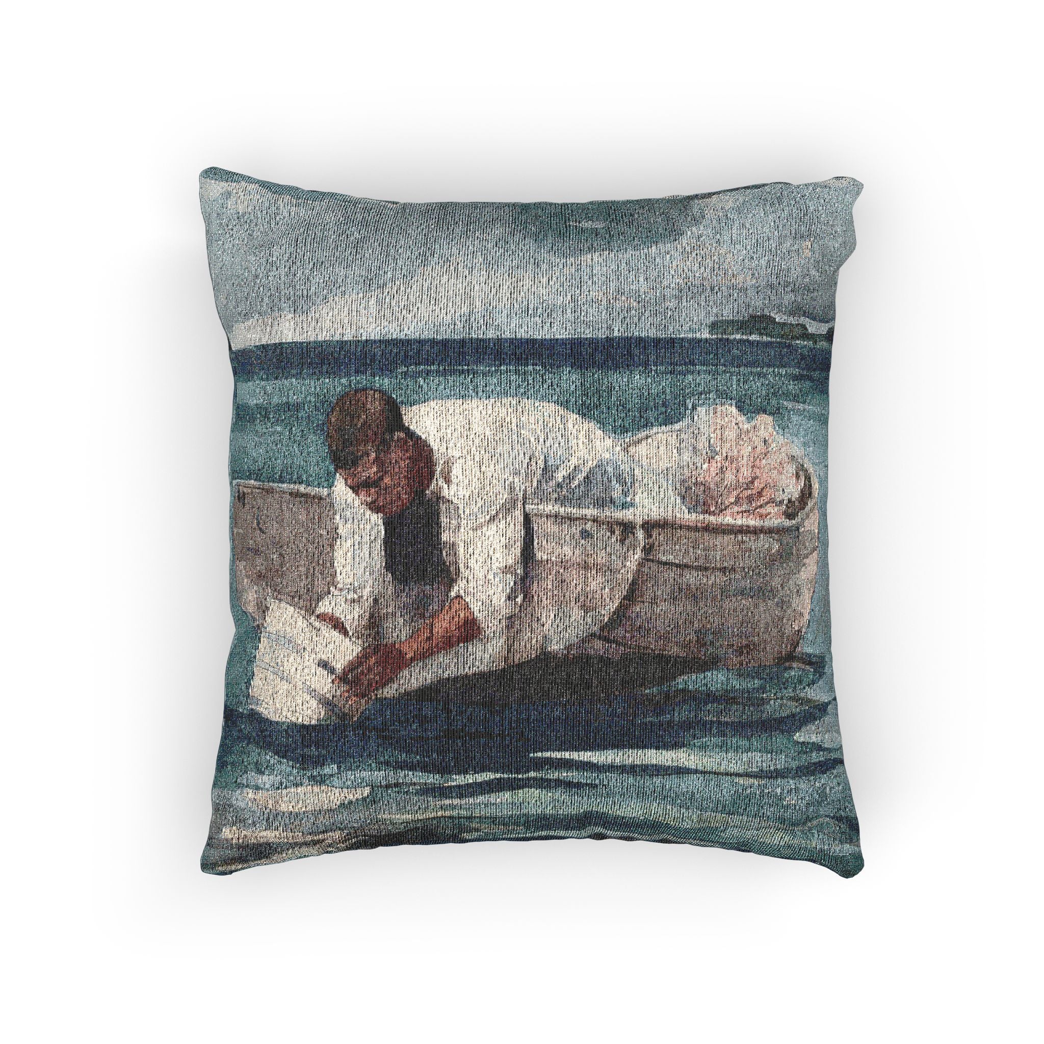 Winslow Homer - The Water Fan | Woven Pillow