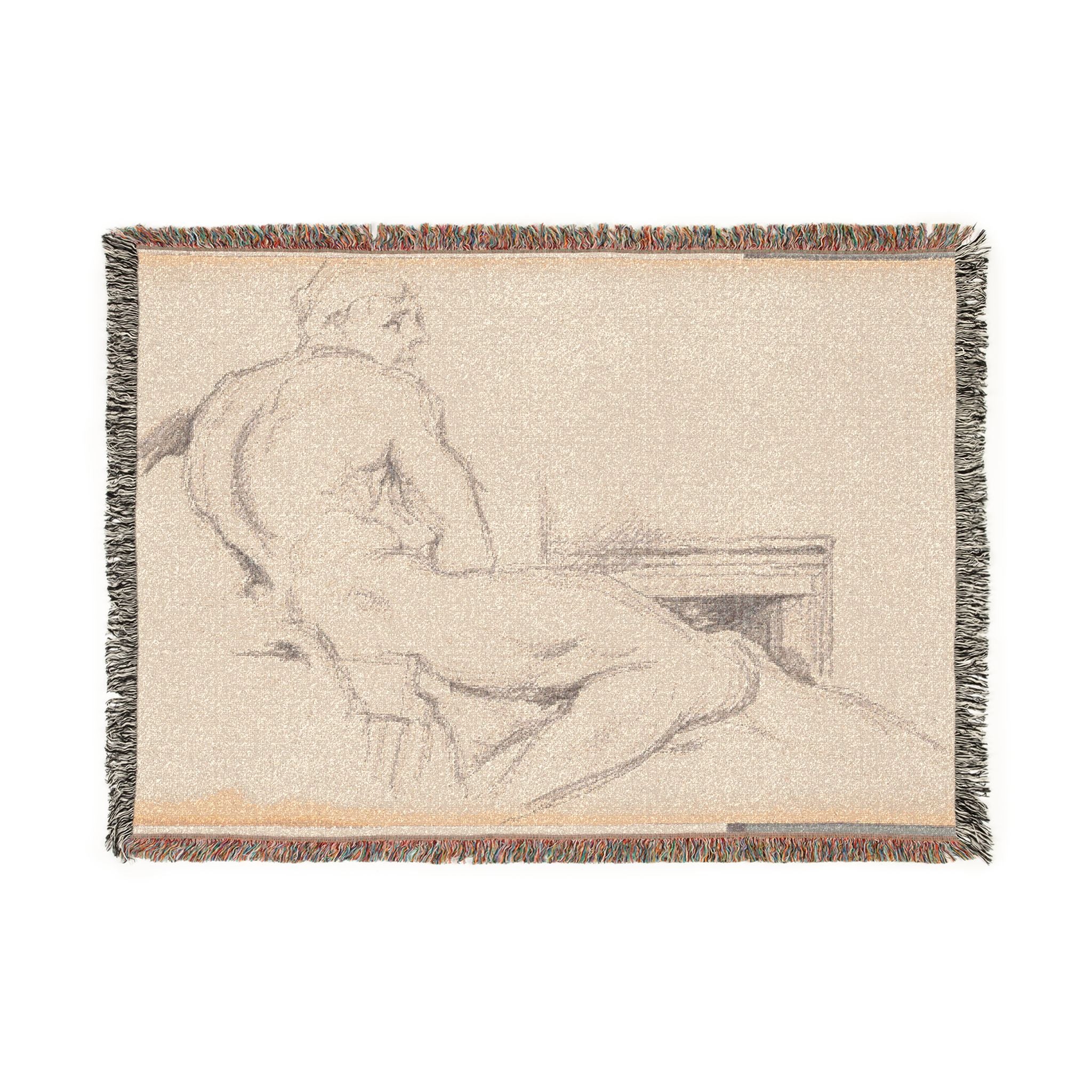 Paul Cezanne - Hercules Resting | Woven Tapestry Blanket