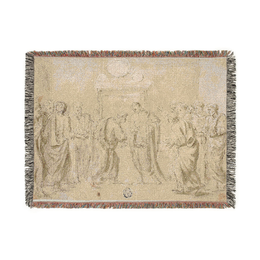 Style of Nicolas Poussin - The Incredulity of Saint Thomas (recto); Sketches of Figures (verso) | Woven Tapestry Blanket