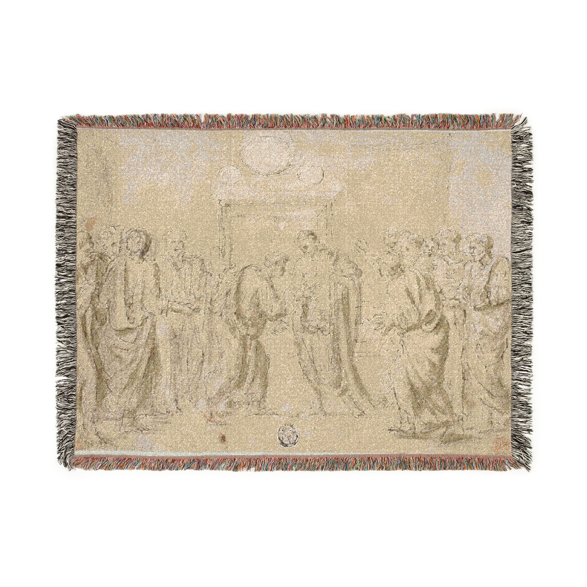 Style of Nicolas Poussin - The Incredulity of Saint Thomas (recto); Sketches of Figures (verso) | Woven Tapestry Blanket