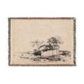 Rembrandt van Rijn - A Cottage with White Paling | Woven Tapestry Blanket