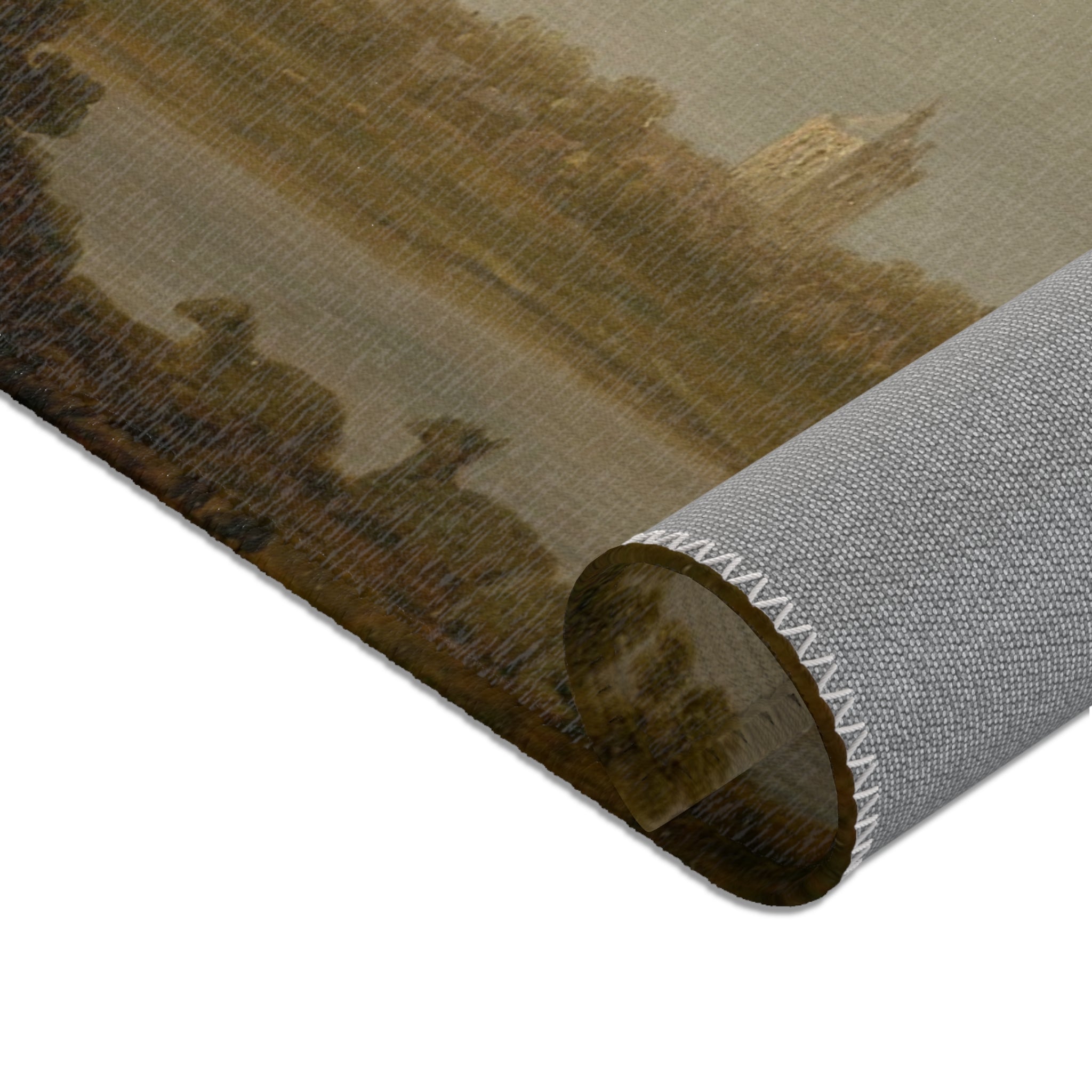 Aelbert Cuyp - A View of Vianen with a Herdsman and Cattle by a River | Area Rug