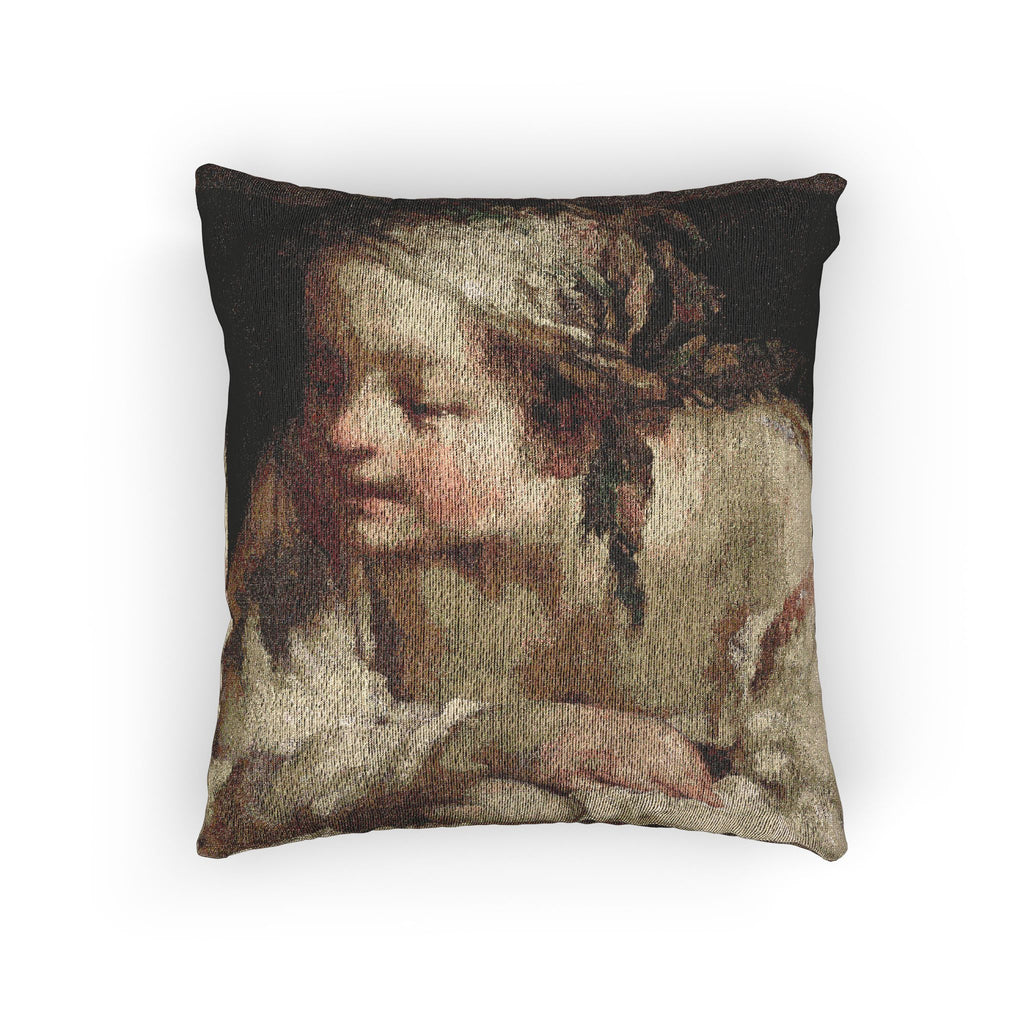 Jean François Millet - Young Woman | Woven Pillow