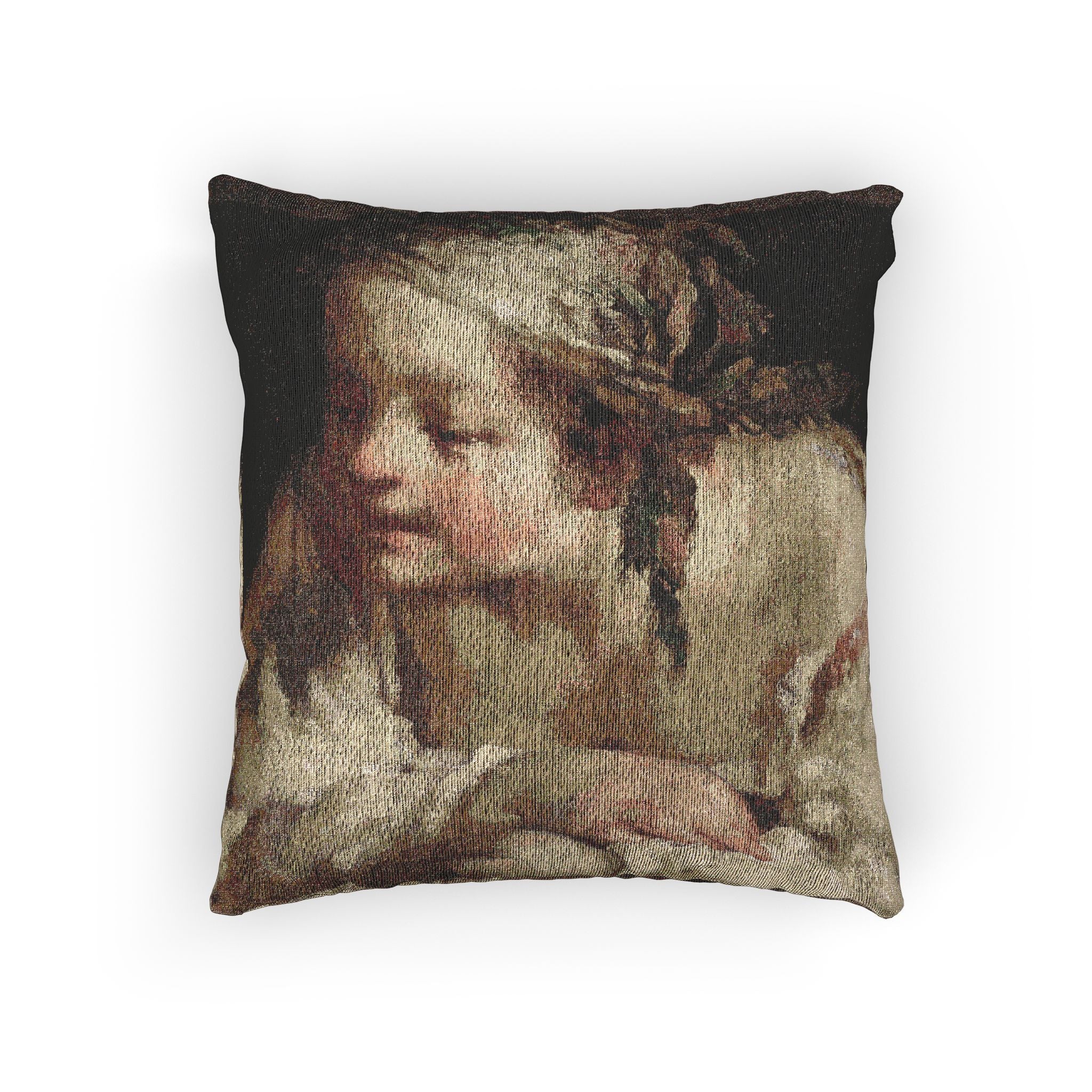 Jean François Millet - Young Woman | Woven Pillow