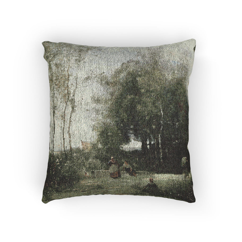 Jean Baptiste Camille Corot - Arleux-Palluel, The Bridge of Trysts | Woven Pillow