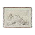 Canaletto - Landscape with the Pilgrim at Prayer, from Vedute | Woven Tapestry Blanket