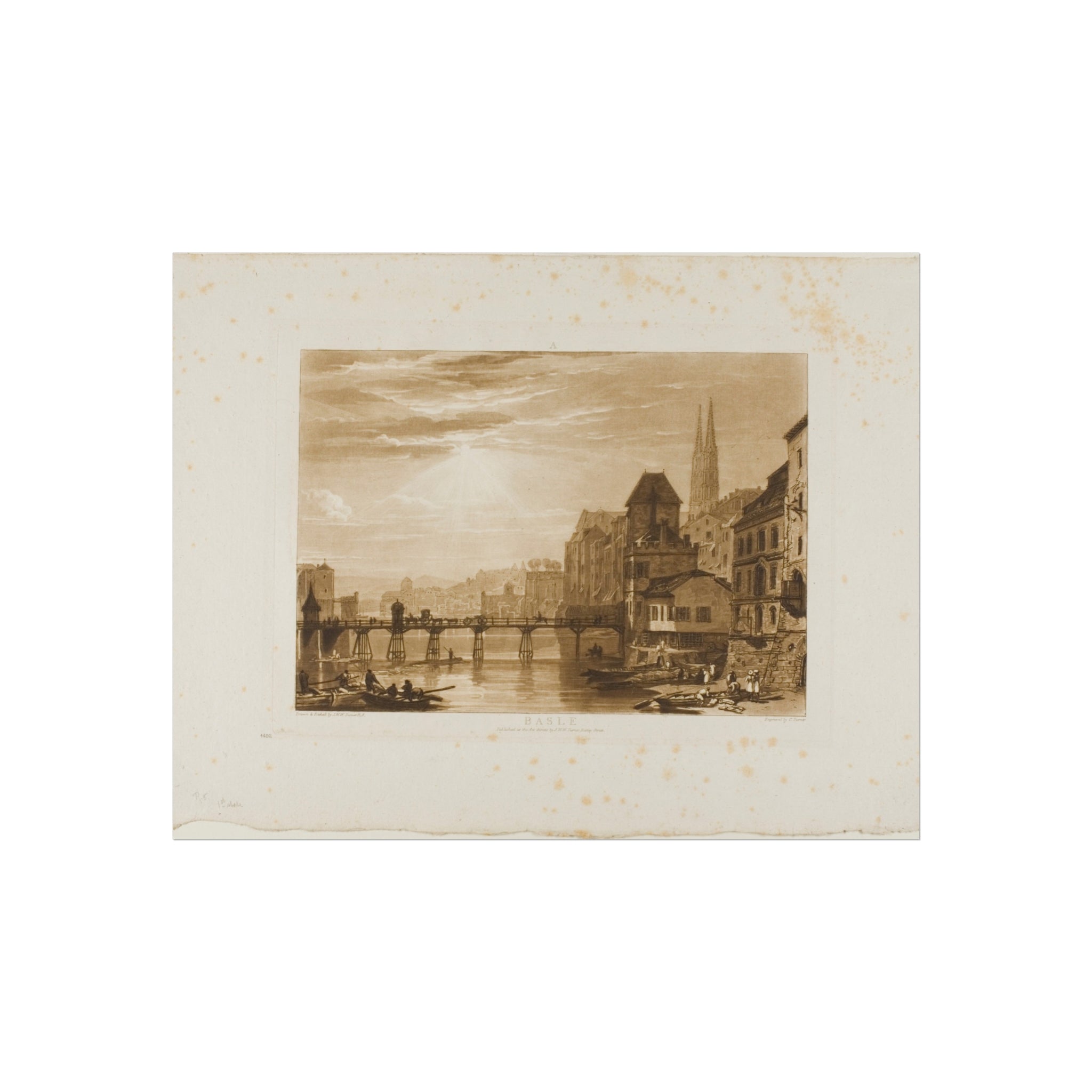 Joseph Mallord William Turner - Basle, plate 5 from Liber Studiorum | Fine Art Poster