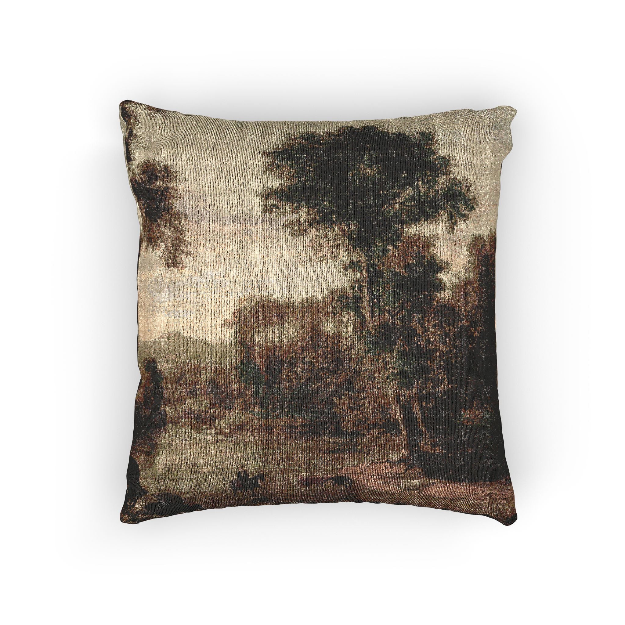 George Inness - Crossing the Ford | Woven Pillow