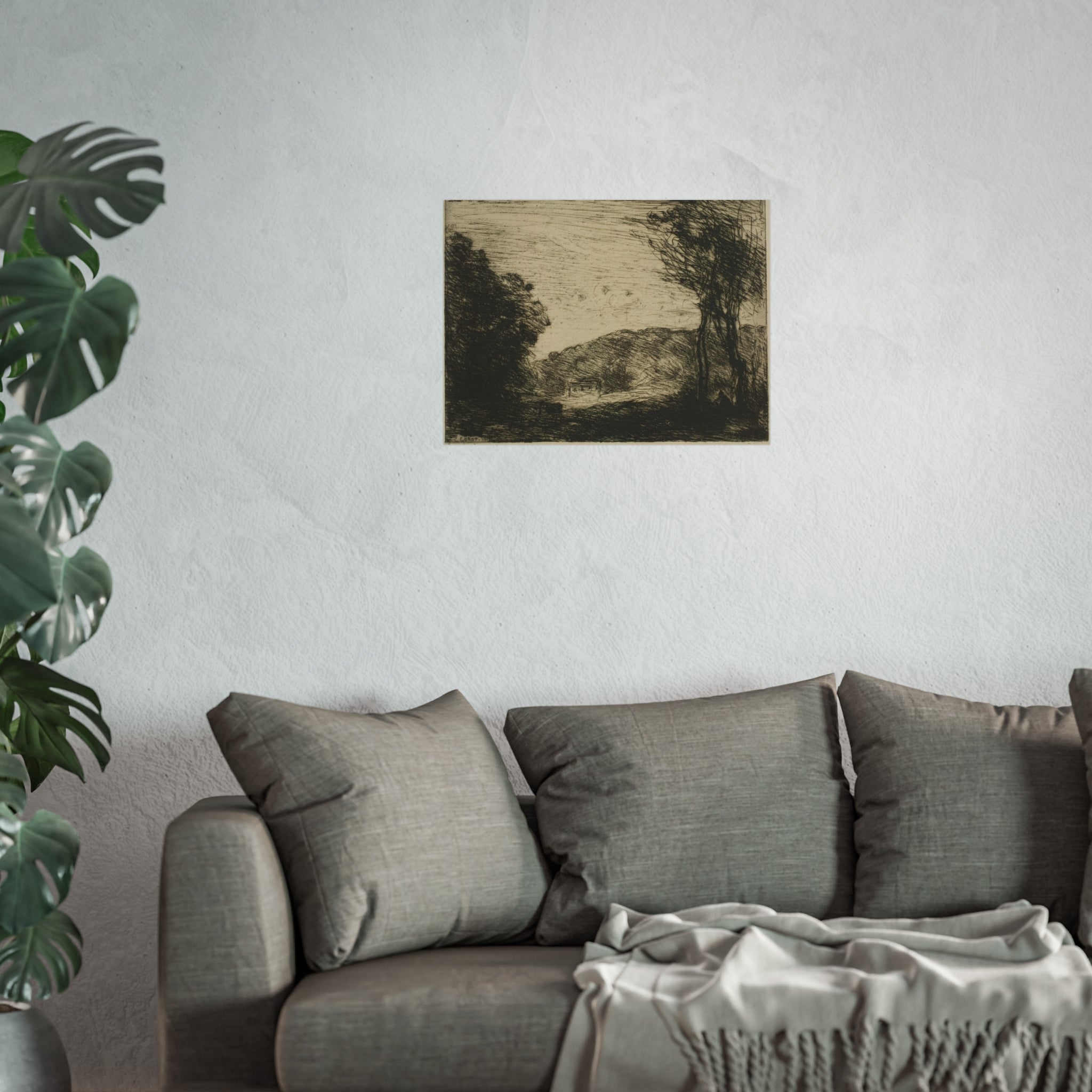 Jean Baptiste Camille Corot - Wooded Countryside | Fine Art Poster