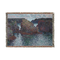 Claude Monet - Rocks at Port-Goulphar, Belle-Île | Woven Tapestry Blanket