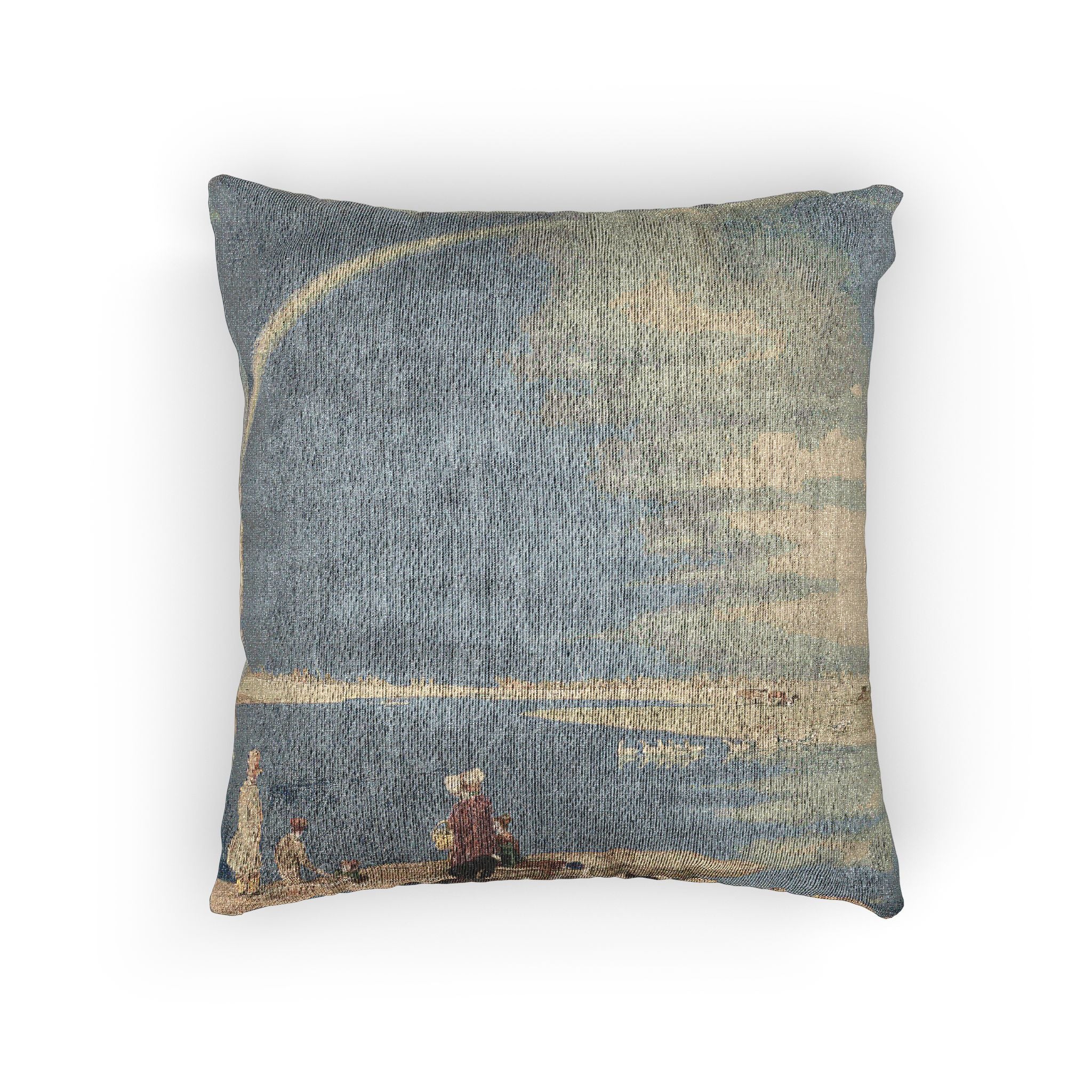 William Turner - An April Shower A View from Binsey Ferry Near Oxford, Looking Towards Port Meadow and Godstow | Woven Pillow
