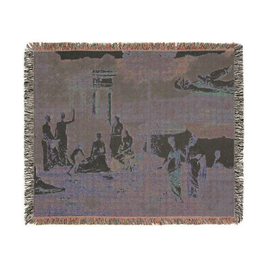 Pierre Puvis de Chavannes - The Sacred Grove, Beloved of the Arts and the Muses | Woven Tapestry Blanket