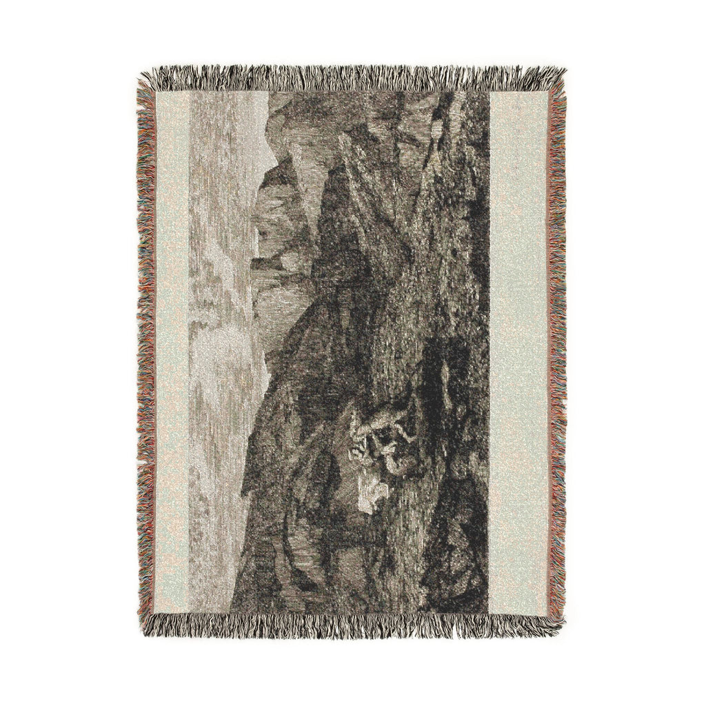 Odilon Redon - Fear | Woven Tapestry Blanket