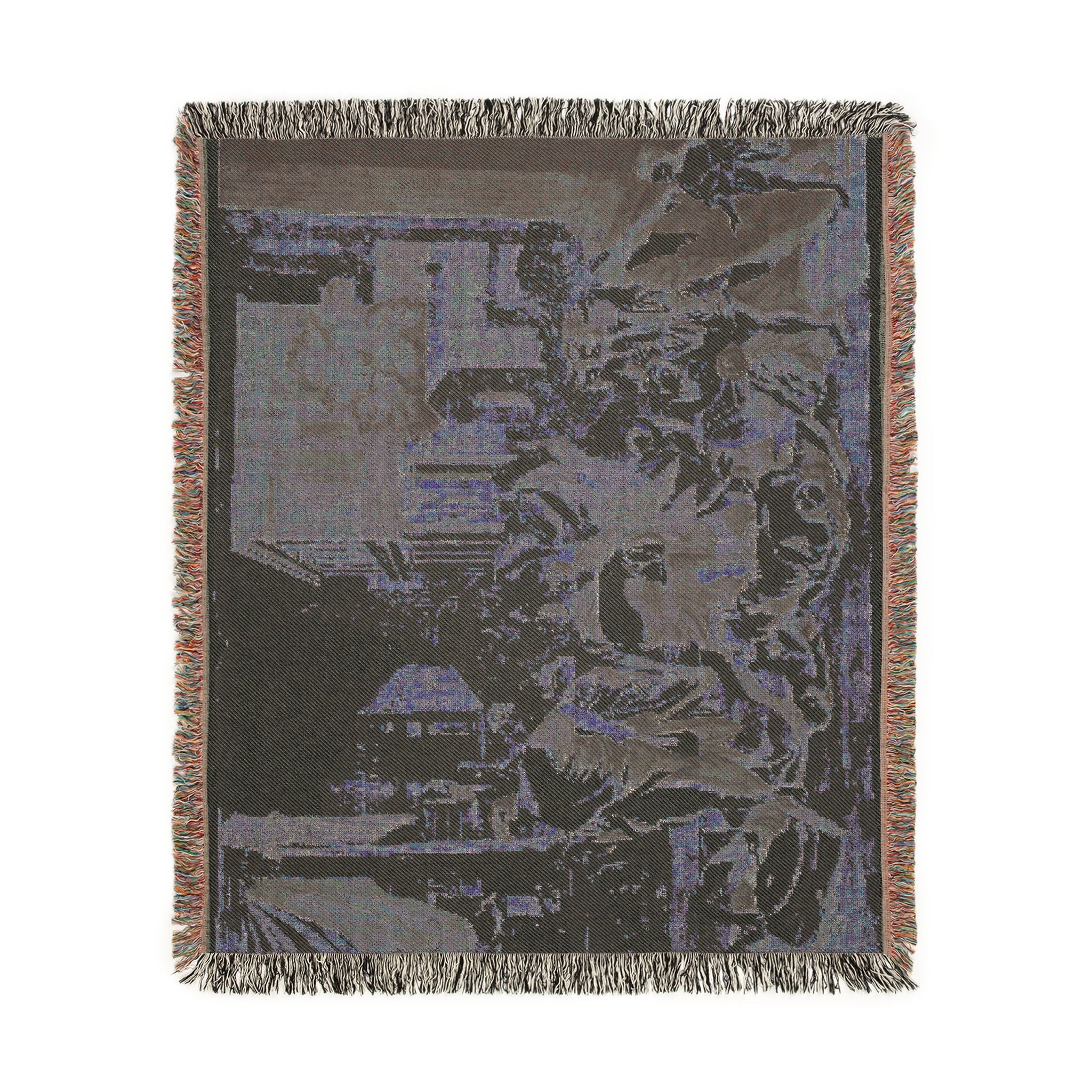 Nicolas Poussin - Plague of Ashdod | Woven Tapestry Blanket