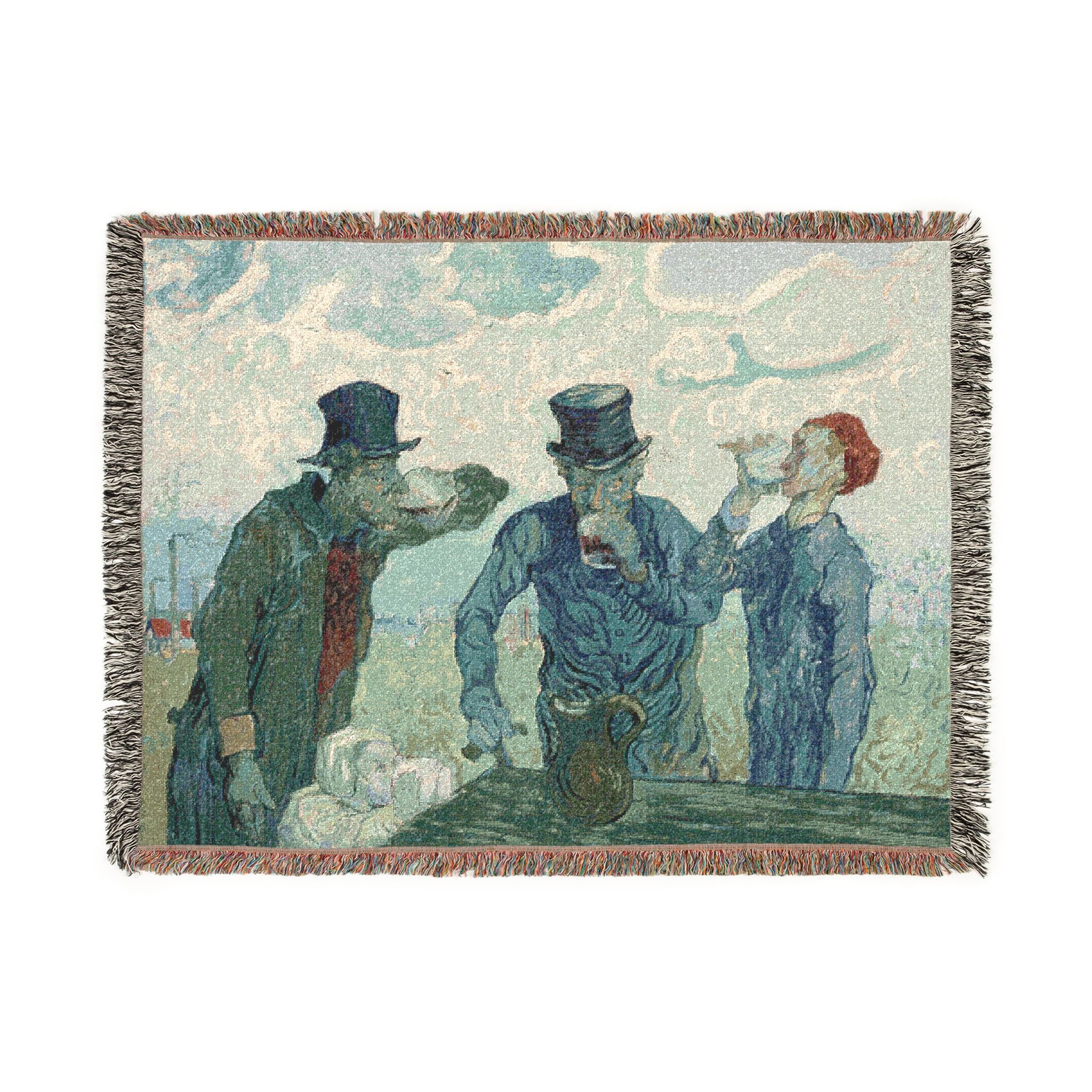 Vincent van Gogh - The Drinkers | Woven Tapestry Blanket