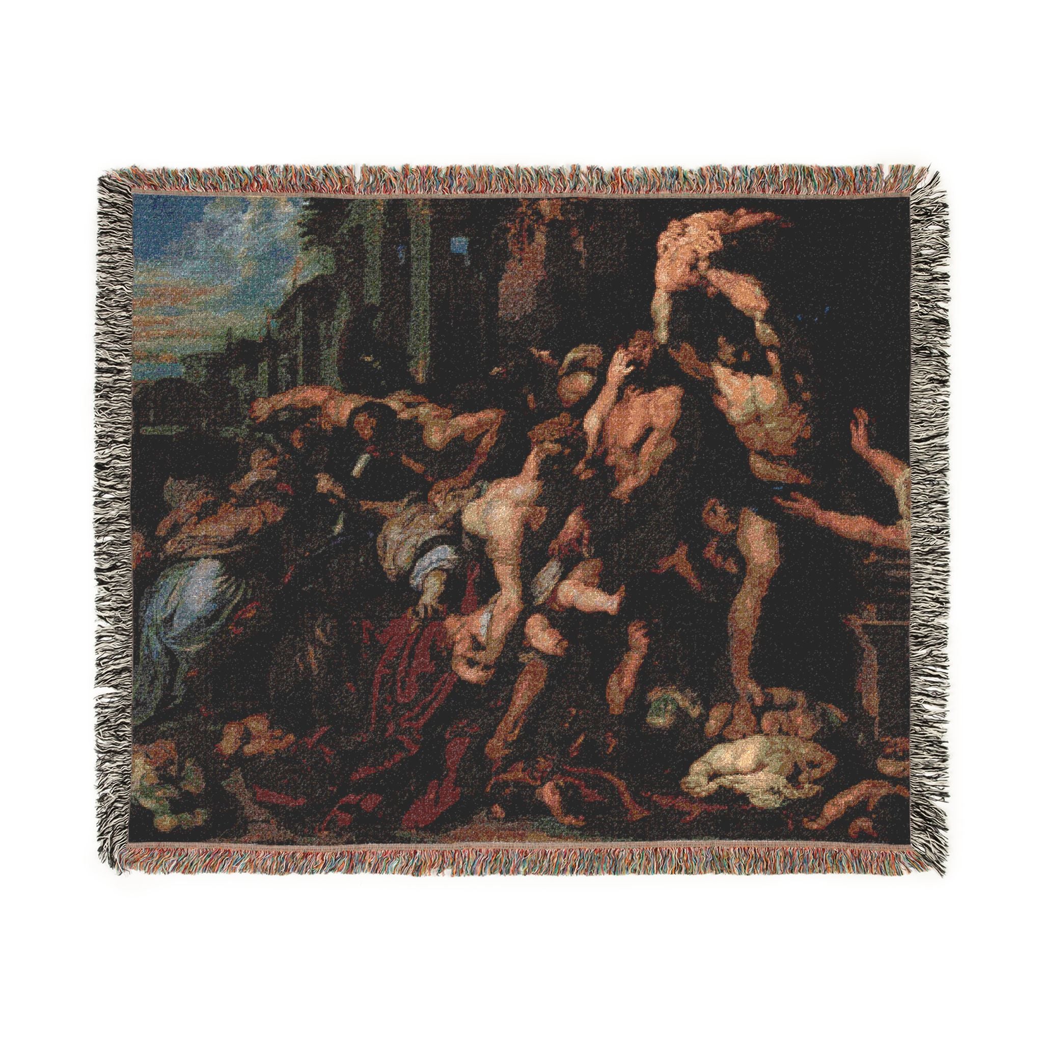 Peter Paul Rubens Massacre of the Innocents | Woven Tapestry Blanket