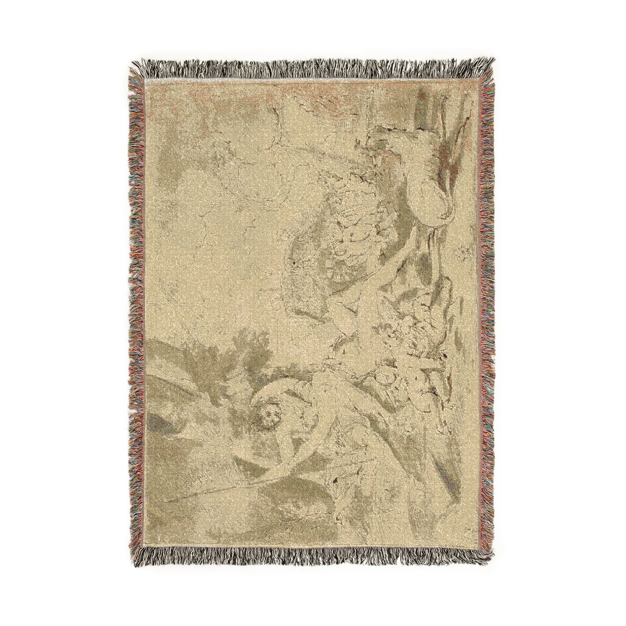 Nicolas Poussin - Figures, Chariot and Dog | Woven Tapestry Blanket