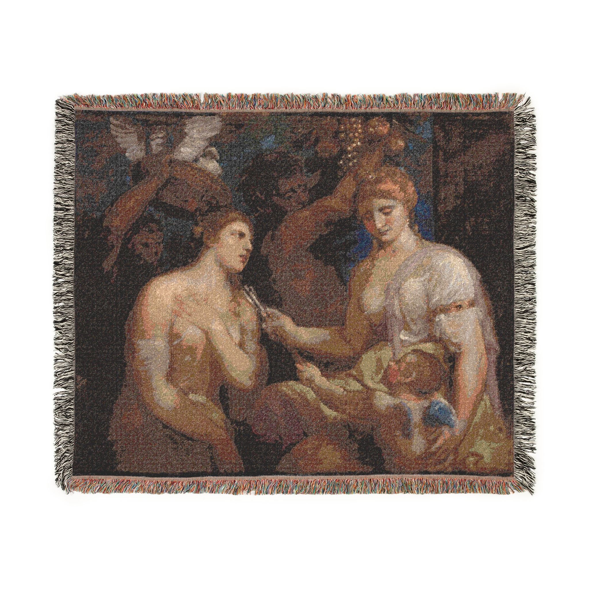 Imitator of Titian - Allegory of Venus and Cupid | Woven Tapestry Blanket