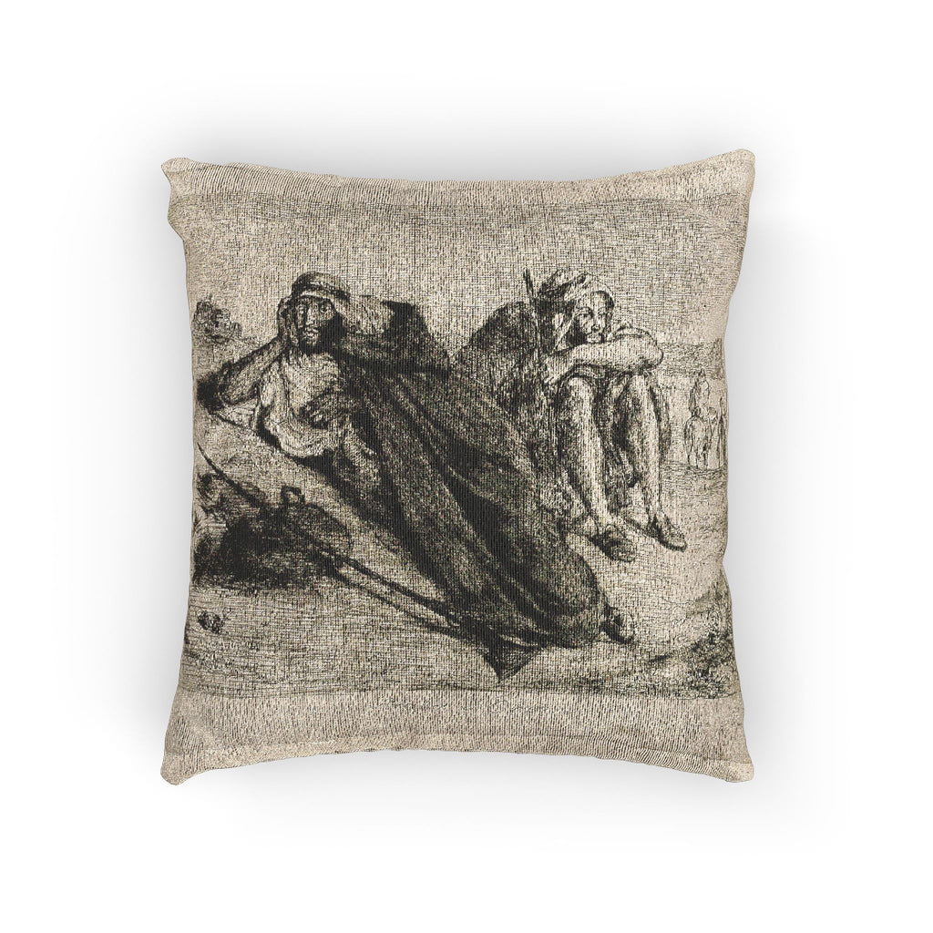 Eugène Delacroix - Arabs of Oran | Woven Pillow