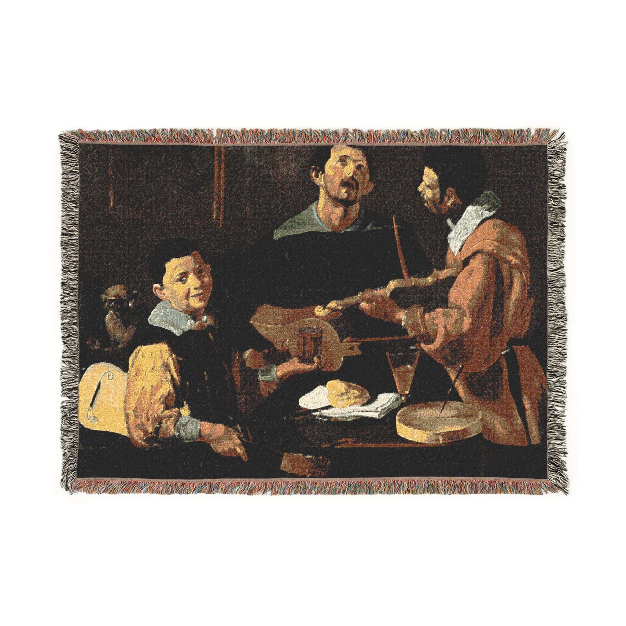 Diego Velázquez - The Three Musicians - Google Art Project | Woven Tapestry Blanket