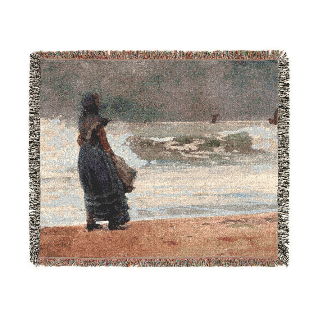 Winslow Homer - The Watcher, Tynemouth | Woven Tapestry Blanket