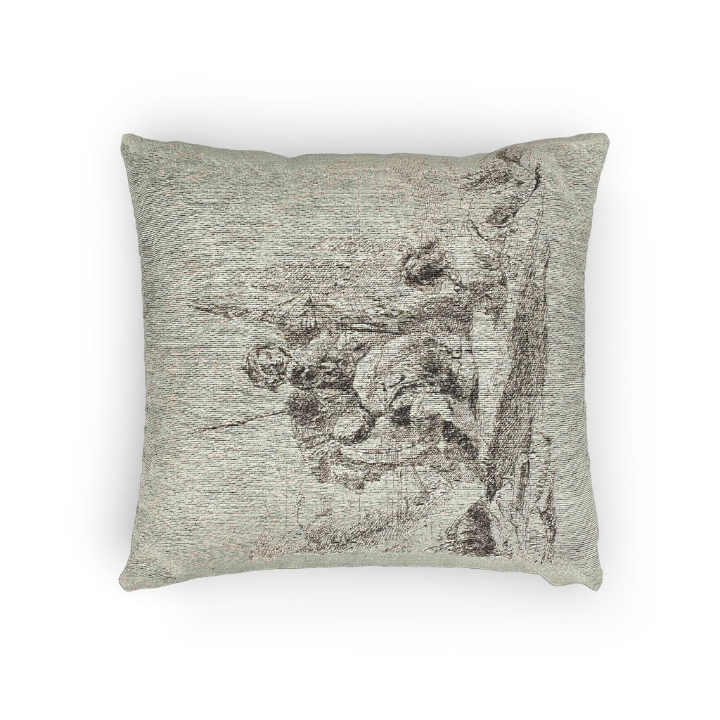 Giovanni Battista Tiepolo - Three Soldiers and a Boy, from Capricci | Woven Pillow