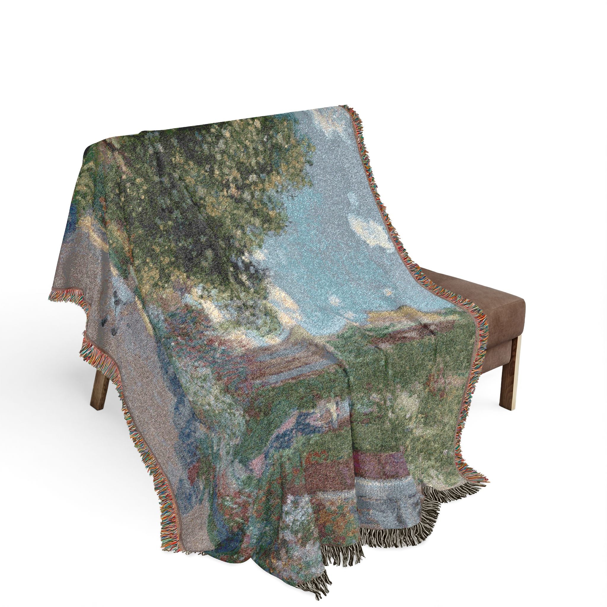 The Artist's House at Argenteuil Claude Monet Tapestry Blanket
