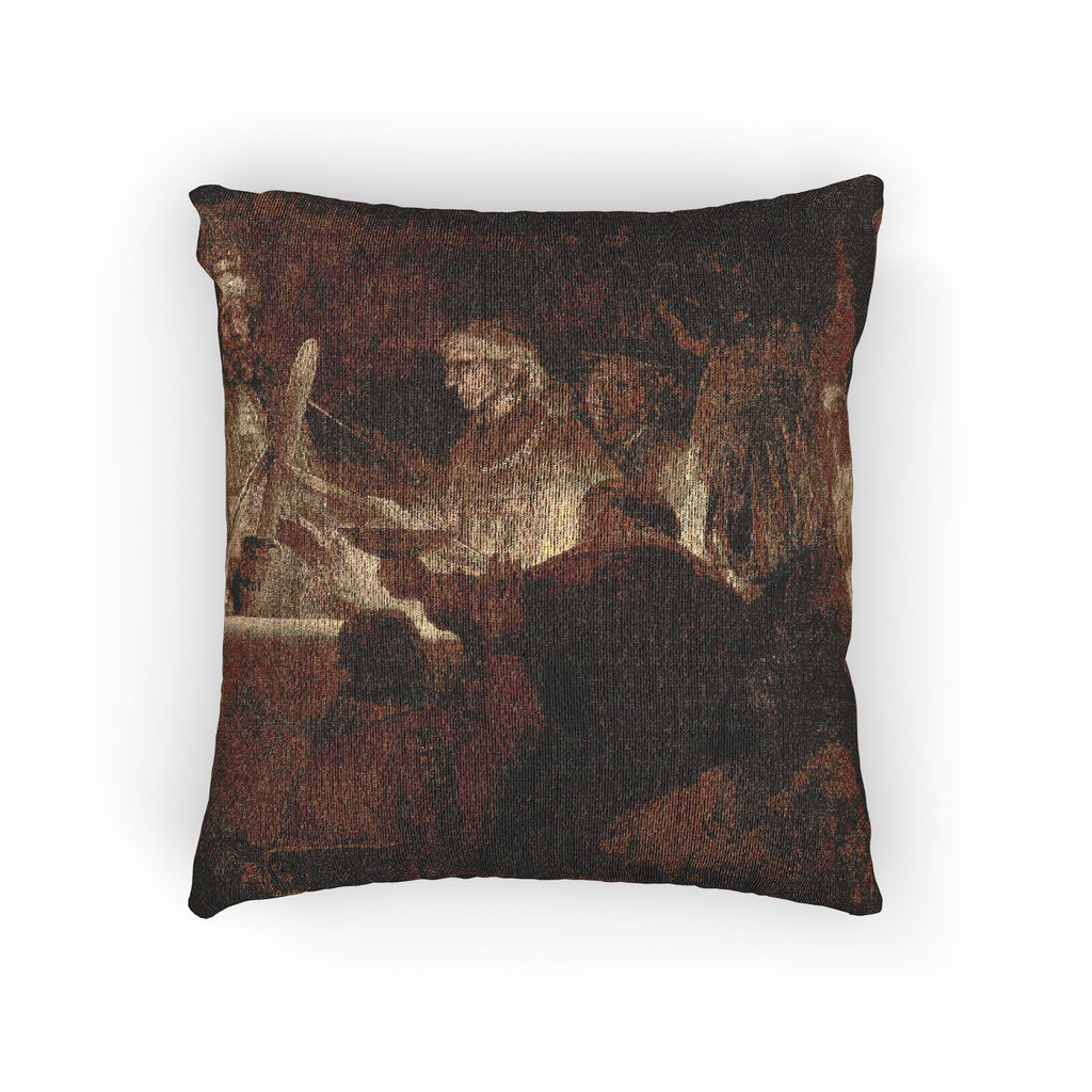 The Conspiracy of Claudius Civilis by Rembrandt van Rijn | Woven Pillow