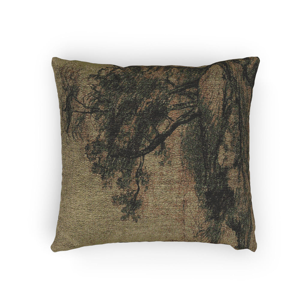 John Constable - River Bank with Trees (recto); Herd of Cattle Beneath Trees, with Inset Sketch of Landscape (verso) | Woven Pillow