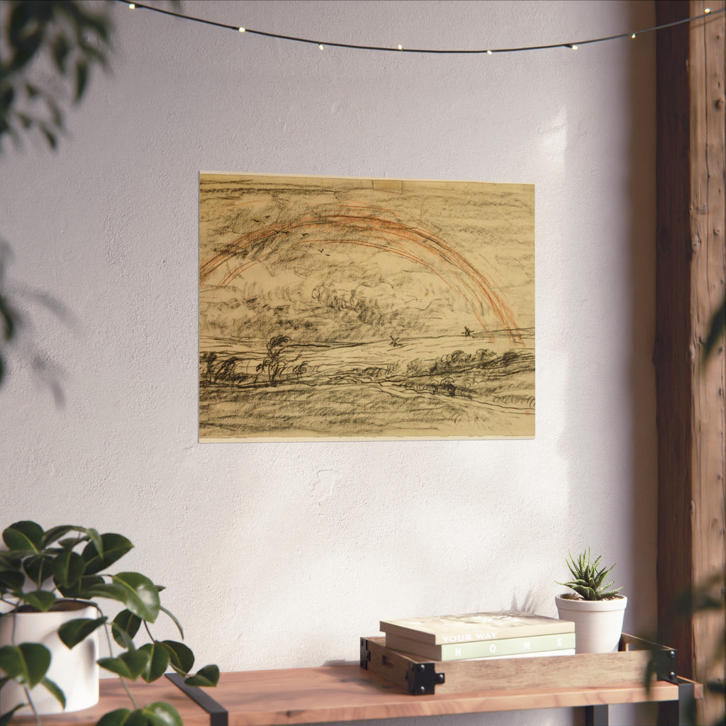 Charles François Daubigny - Landscape with a Rainbow | Fine Art Poster