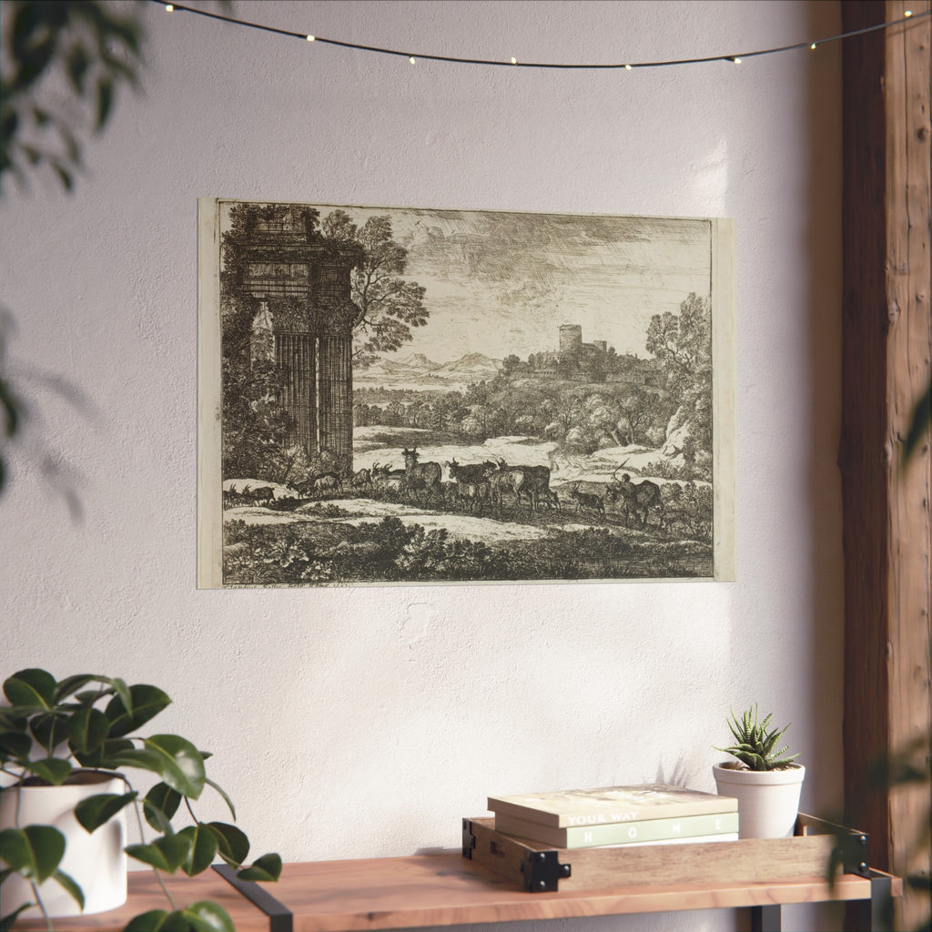 Claude Lorrain - The Herd Returning in Stormy Weather | Fine Art Poster