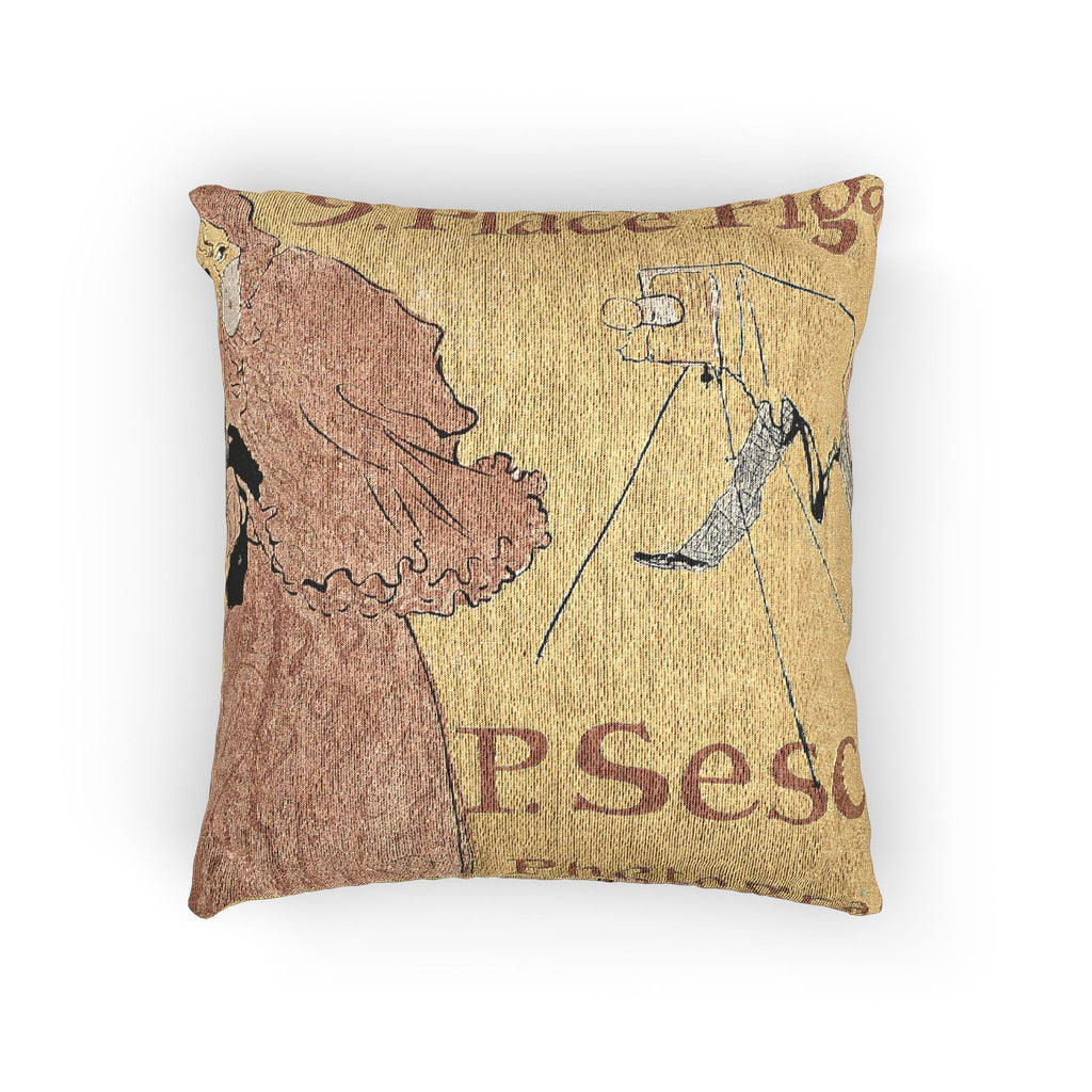Henri de Toulouse-Lautrec - The Photographer Sescau | Woven Pillow