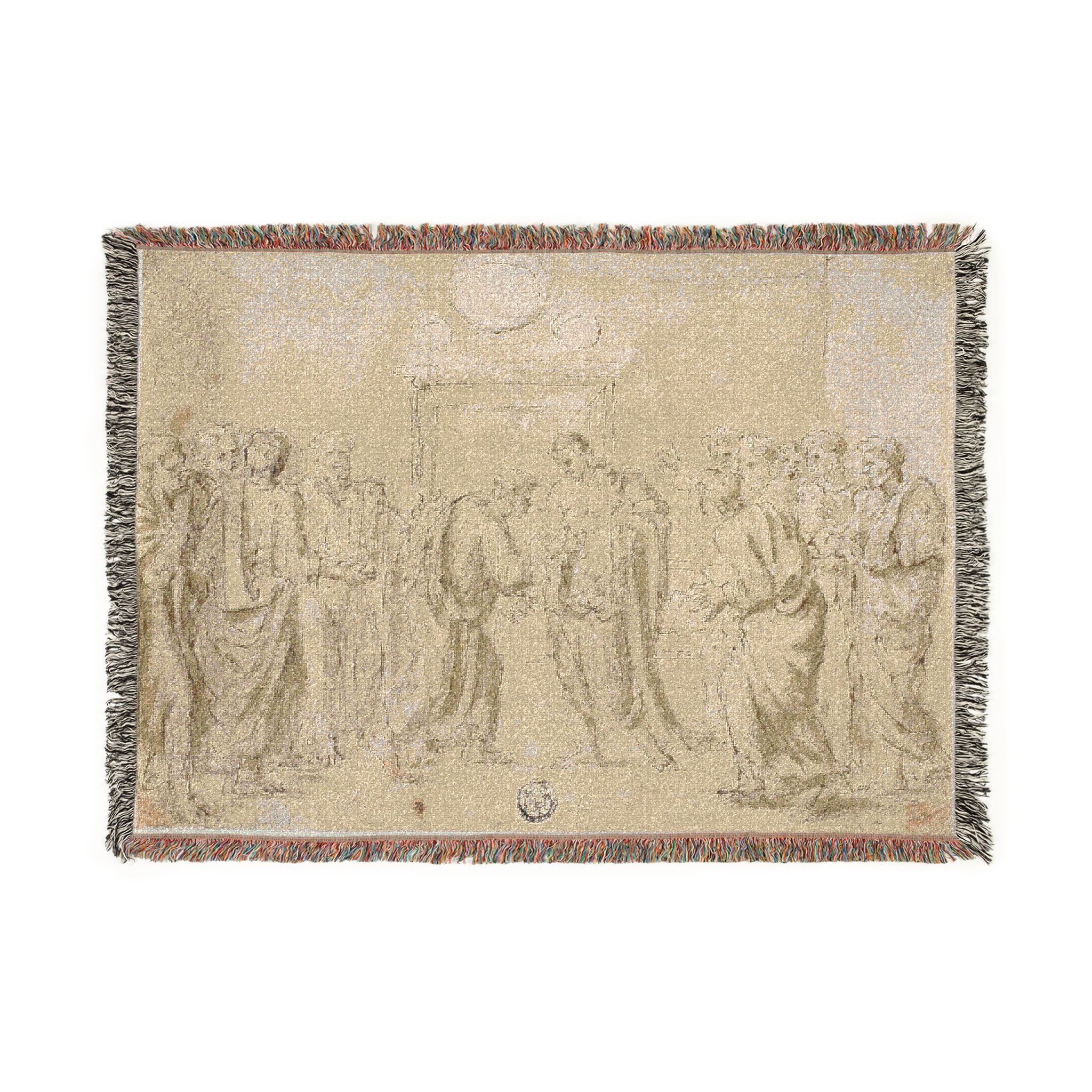 Style of Nicolas Poussin - The Incredulity of Saint Thomas (recto); Sketches of Figures (verso) | Woven Tapestry Blanket