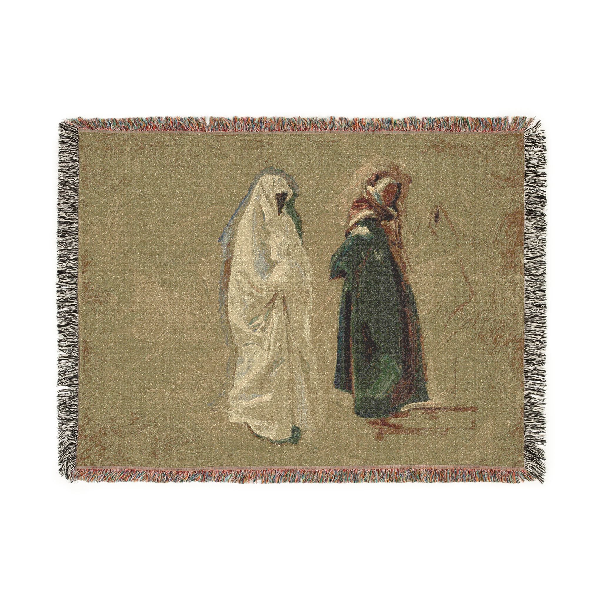 John Singer Sargent - Study of Two Bedouins | Woven Tapestry Blanket