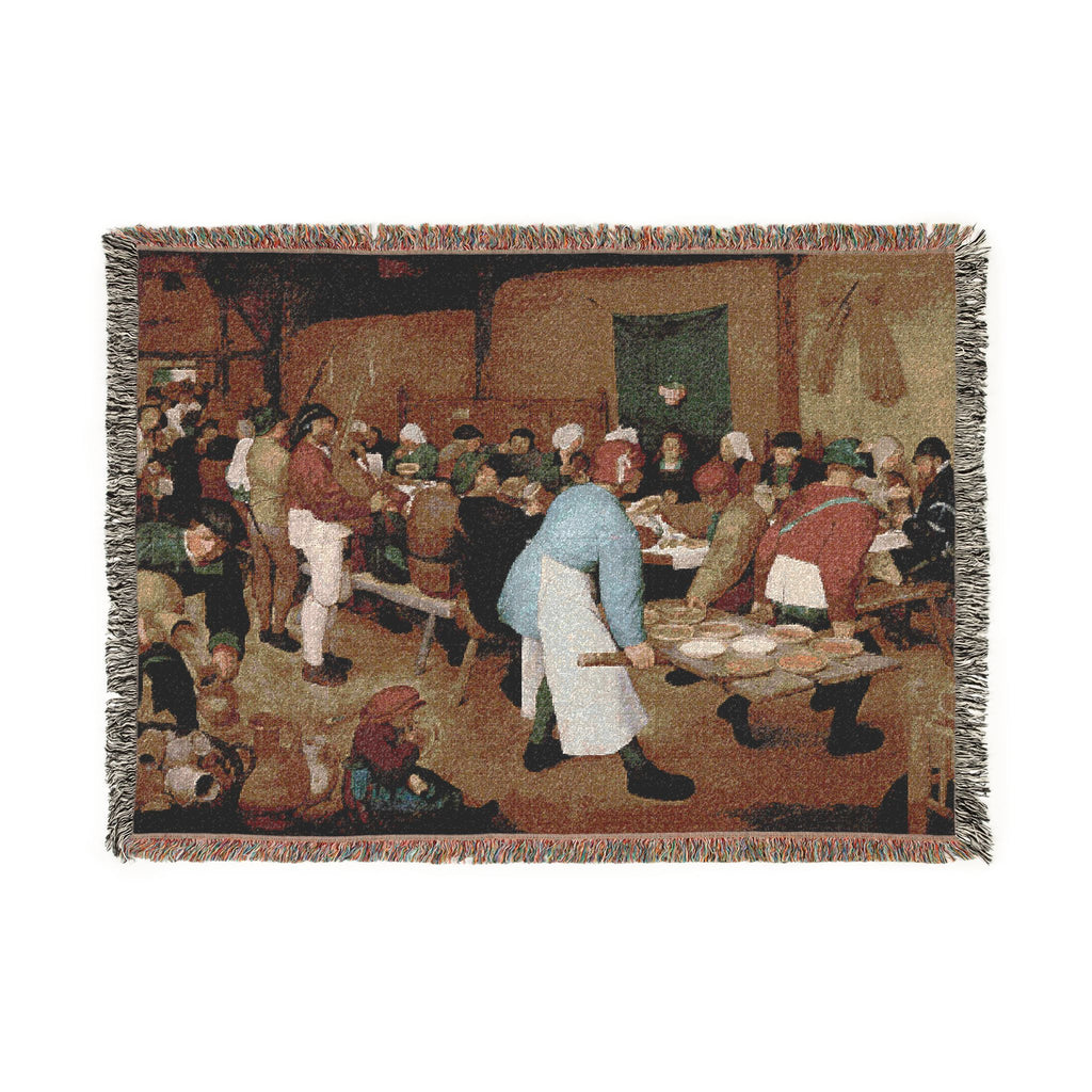 Pieter Bruegel the Elder - Peasant Wedding - Google Art Project 2 | Woven Tapestry Blanket