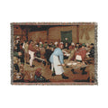 Pieter Bruegel the Elder - Peasant Wedding - Google Art Project 2 | Woven Tapestry Blanket