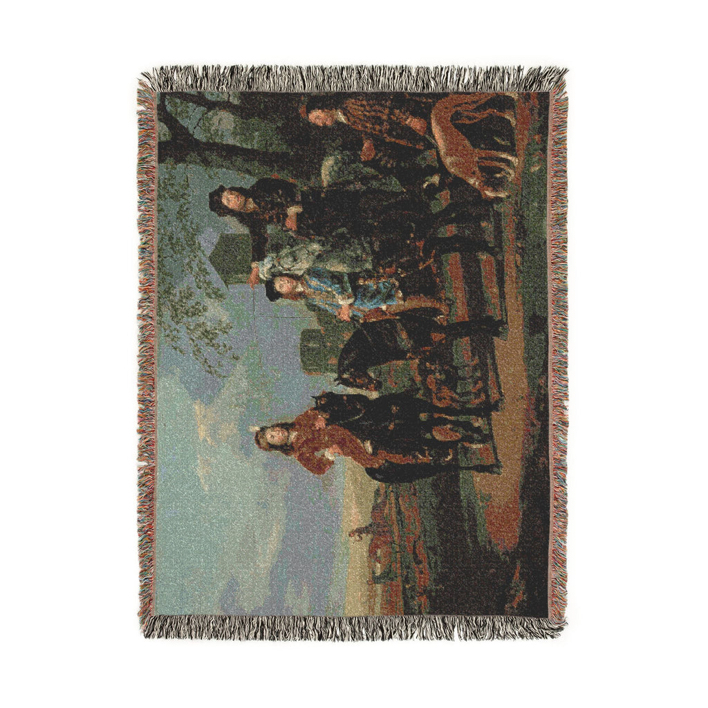 Equestrian Portrait of Cornelis (1639–1680) and Michiel Pompe van Meerdervoort (1638–1653) with Their Tutor and Coachman | Woven Tapestry Blanket