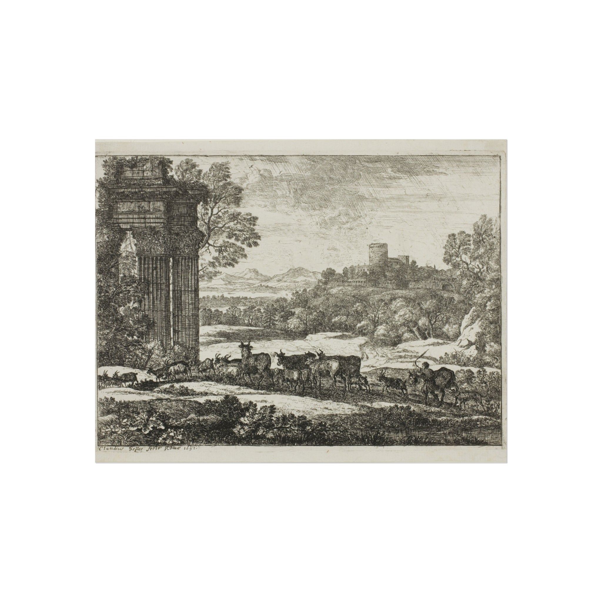 Claude Lorrain - The Herd Returning in Stormy Weather | Fine Art Poster