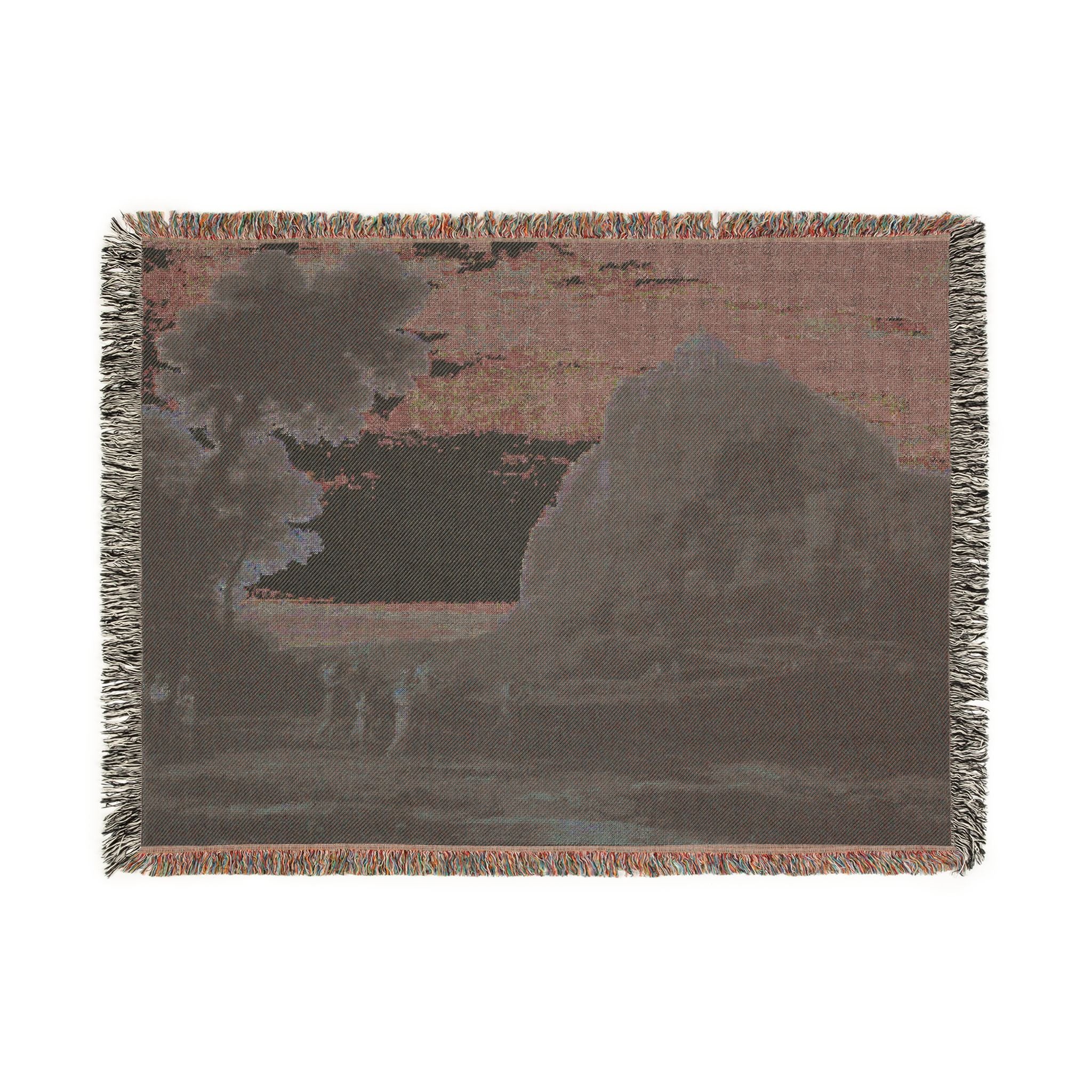 Claude Lorrain - View of Delphi with a Procession | Woven Tapestry Blanket