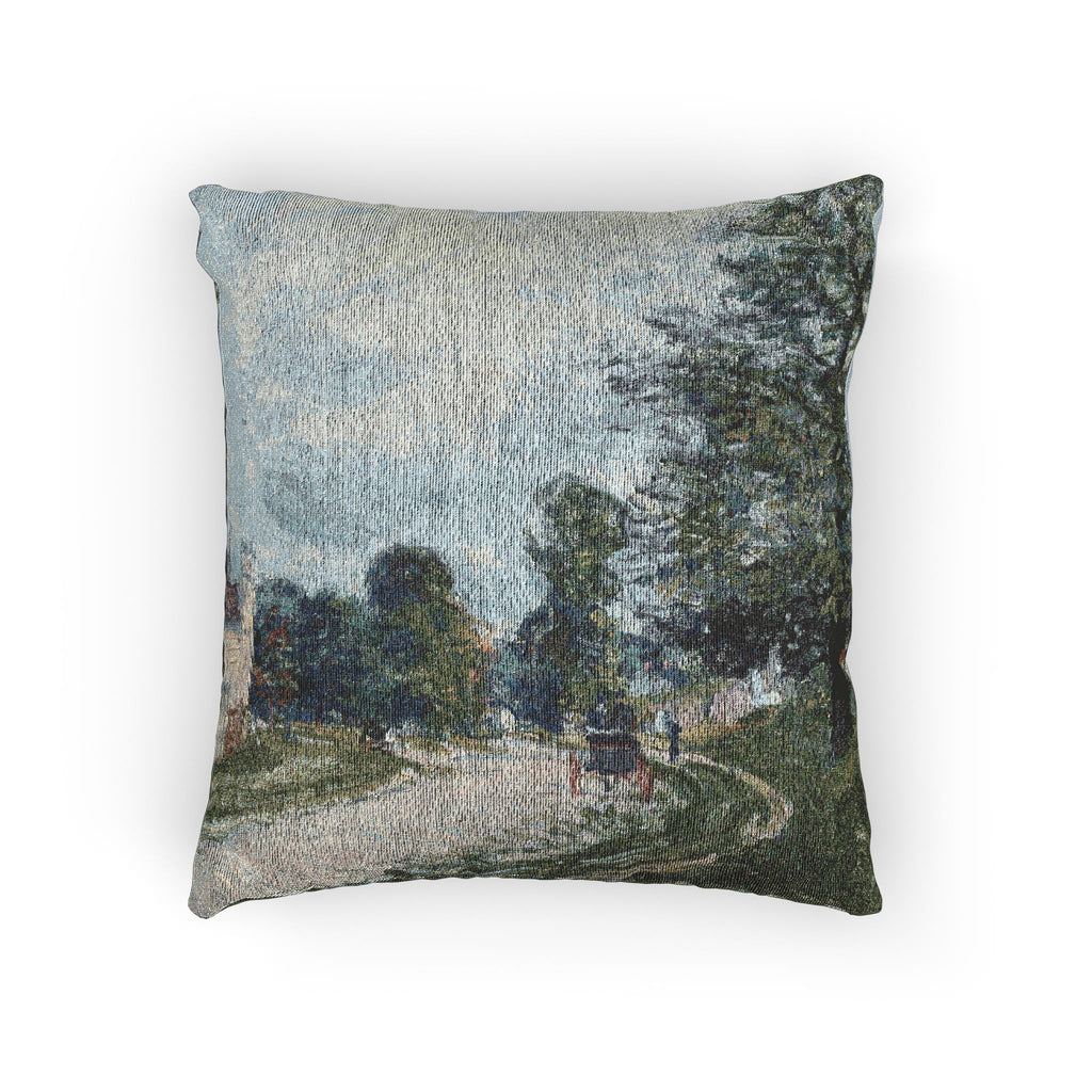 Alfred Sisley - A Turn in the Road | Woven Pillow