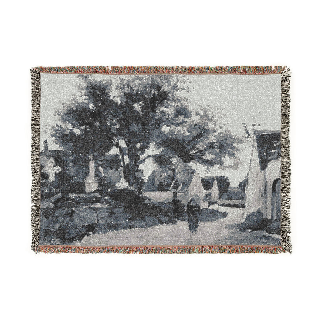 Charles François Daubigny - Village in Brittany | Woven Tapestry Blanket